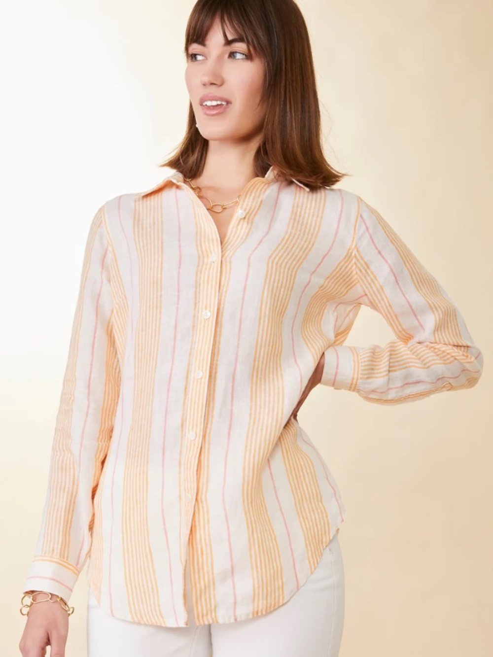 Callie Linen Shirt Boardwalk Stripe